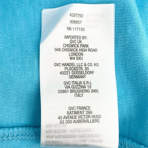 Quacker Factory Blue Polka Dot Buttoned Knit Top 1X - Picture 7 of 7